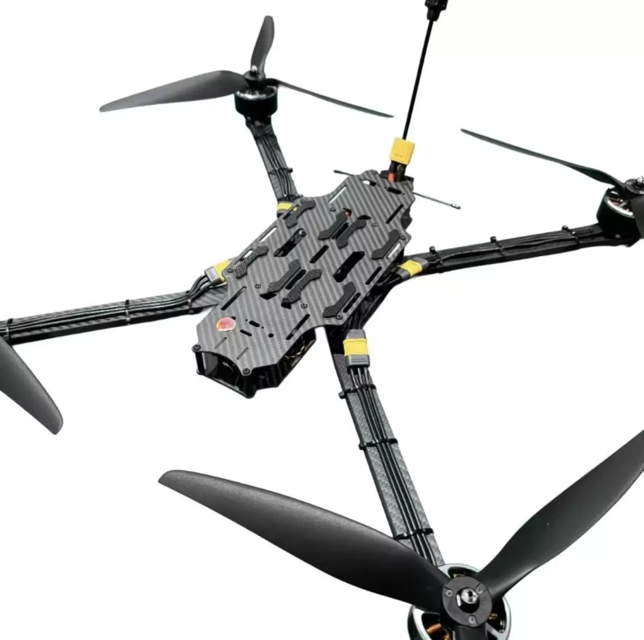 Dron FPV de 15 pulgadas con guía IA y transmisión de fibra óptica