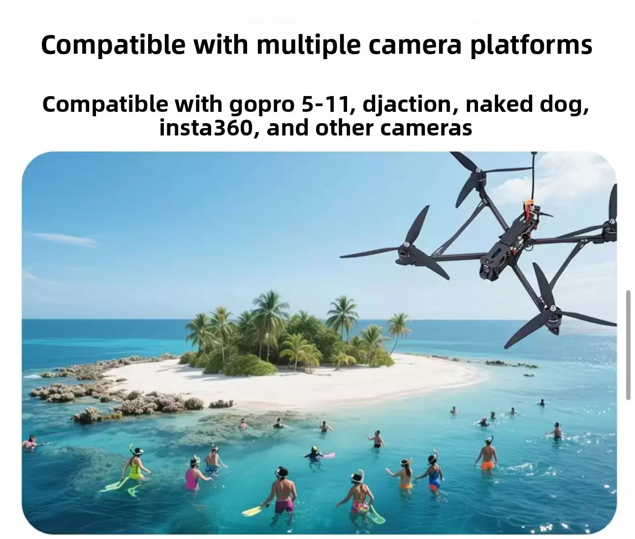 Dron FPV de 10 pulgadas con guía IA y transmisión de fibra óptica