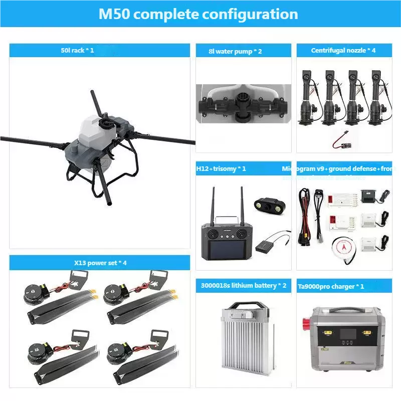 UAV de protección de cultivos agrícolas M50